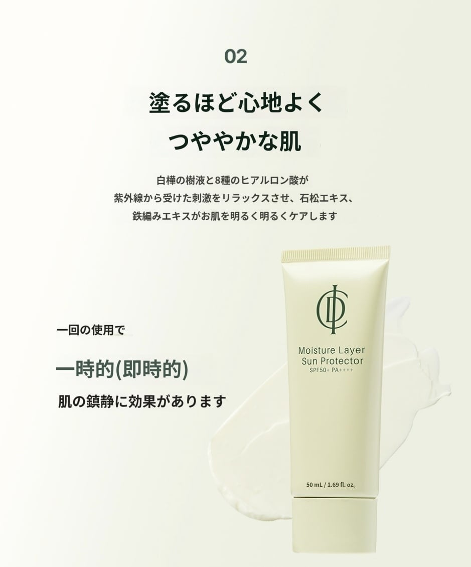 モイスチャーレイヤーサンプロテクターSPF50+ PA++++日焼け止め