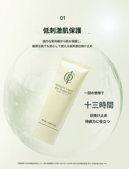 モイスチャーレイヤーサンプロテクターSPF50+ PA++++日焼け止め
