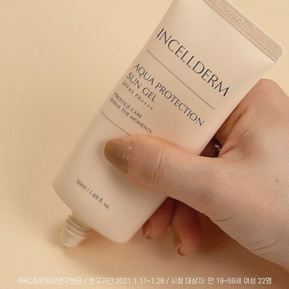 INCELLDERM AQUA PROTECTION SUN GEL SPF45 PA++++ [インセルダム・アクア・プロテクション・サン・ジェル SPF45PA+++]